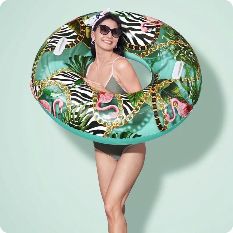 Ciambella da nuoto colorata di 114 cm, ottima per la spiaggia