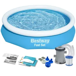 Bestway 57450 Piscina Gonfiabile Giardino 244 x 61cm 9in1