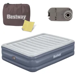 Materasso gonfiabile 203x152x51 cm con pompa elettrica integrata Bestway 6713I