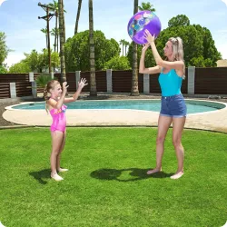 Pallone da spiaggia viola 51 cm, ottimo per attività in spiaggia e piscina