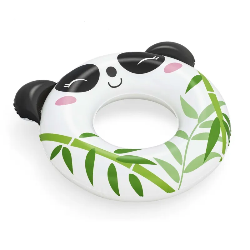 Ciambella da nuoto panda realizzata in materiale resistente per la sicurezza