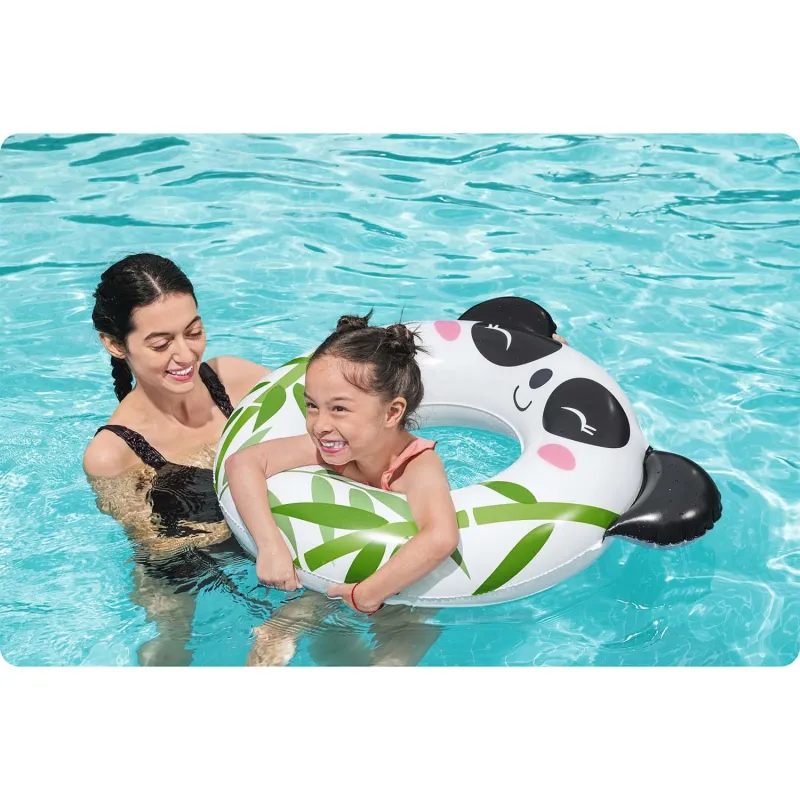 Ciambella da nuoto panda, perfetta per il divertimento in piscina o in spiaggia