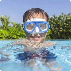 Maschera da nuoto blu Bestway 22011, elegante e pratica per il nuoto