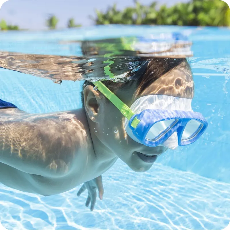 Maschera da nuoto blu Bestway 22011, ideale per il divertimento in piscina e al mare