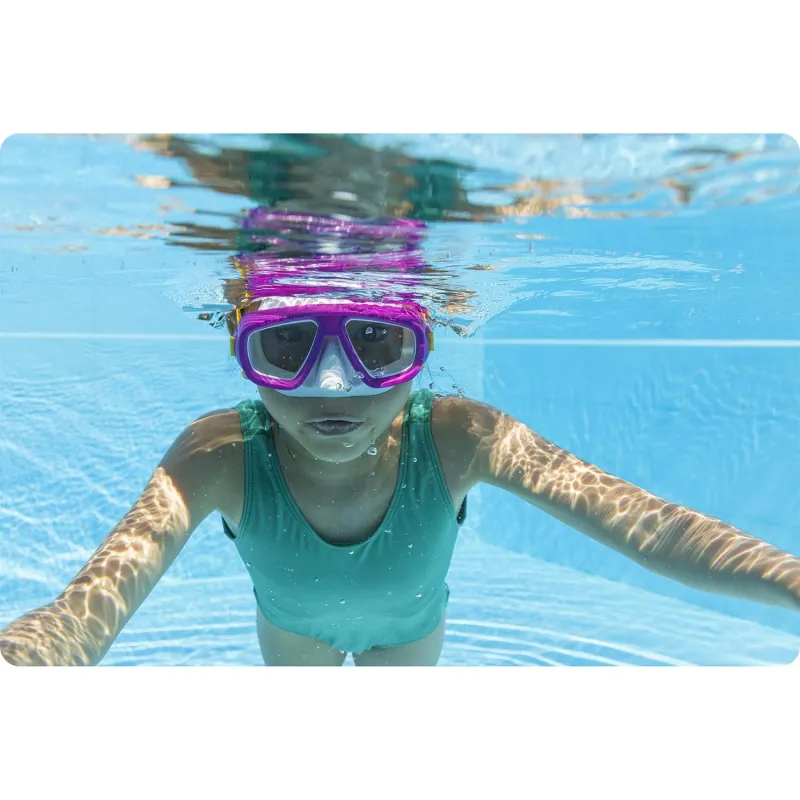 Maschera da nuoto rosa elegante, ideale per bambini e adulti