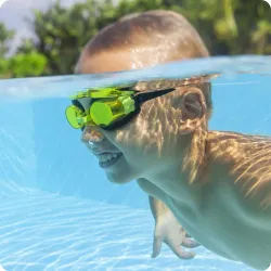 Occhialini da nuoto gialli per bambini, perfetti per il divertimento in acqua