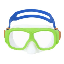 Maschera da nuoto di alta qualità con design verde-blu, ideale per i bambini