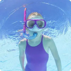 Set di immersione rosa, ottimo per principianti e appassionati di snorkeling