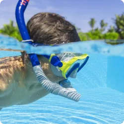 Set subacqueo elegante blu navy-grigio, ottimo per lo snorkeling
