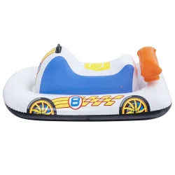 Perfetto per giardino o piscina, pontone gonfiabile a forma di auto da corsa per bambini