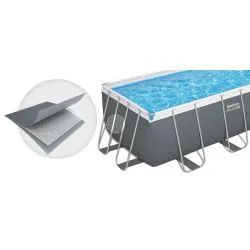 Piscina da giardino blu 412 x 201 x 122 cm 11-in-1 per divertimento familiare