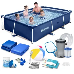 Piscina da Giardino a Telaio 259x170x61 cm Set 15 in 1 Bestway 56403N