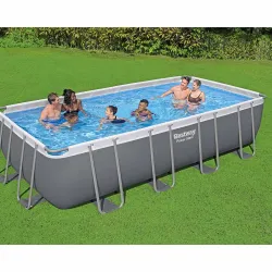 Piscina da giardino con pareti resistenti 549x274x122cm 17-in-1
