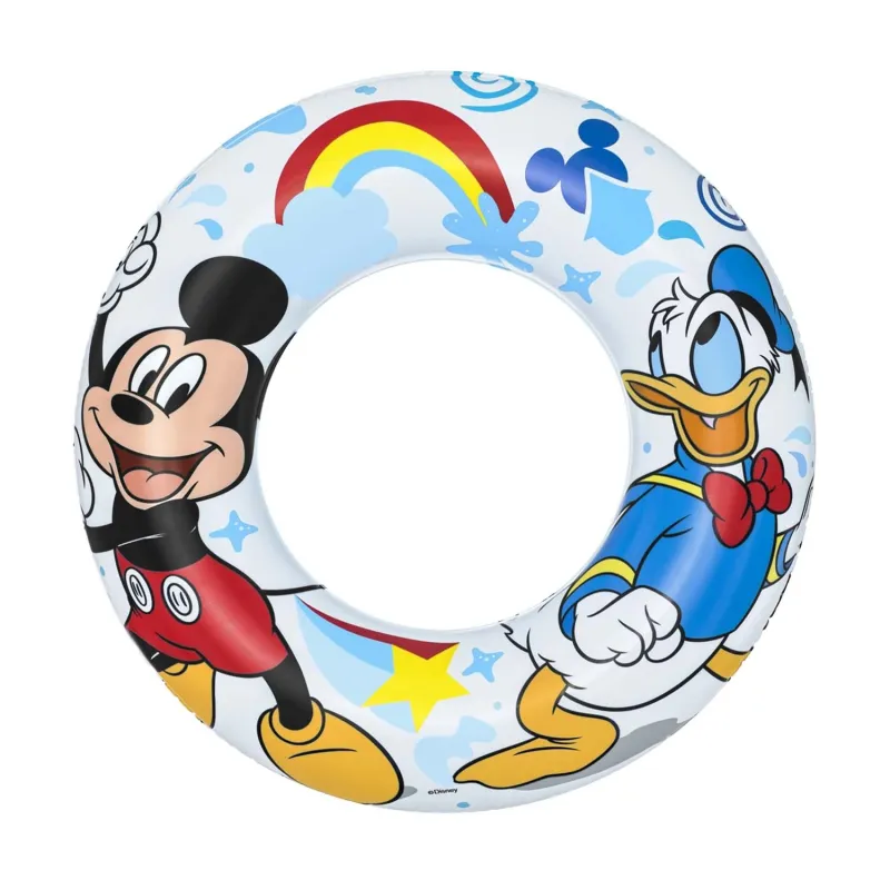 Ciambella da nuoto Mickey e Donald, colorata, perfetta per avventure estive in acqua