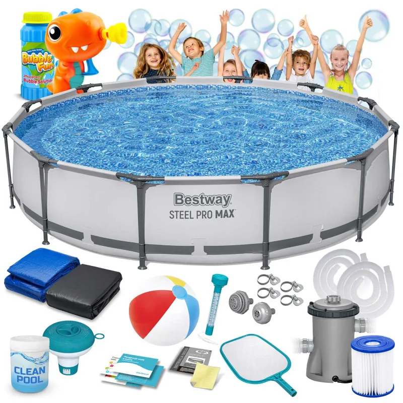 Piscina da giardino 366 x 76 cm, struttura robusta, 16in1 Bestway 56416