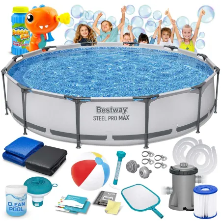 Piscina da giardino 366 x 76 cm, struttura robusta, 16in1 Bestway 56416