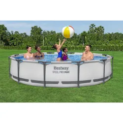 Piscina da giardino blu 366 x 76 cm, perfetta per i bambini e il divertimento estivo