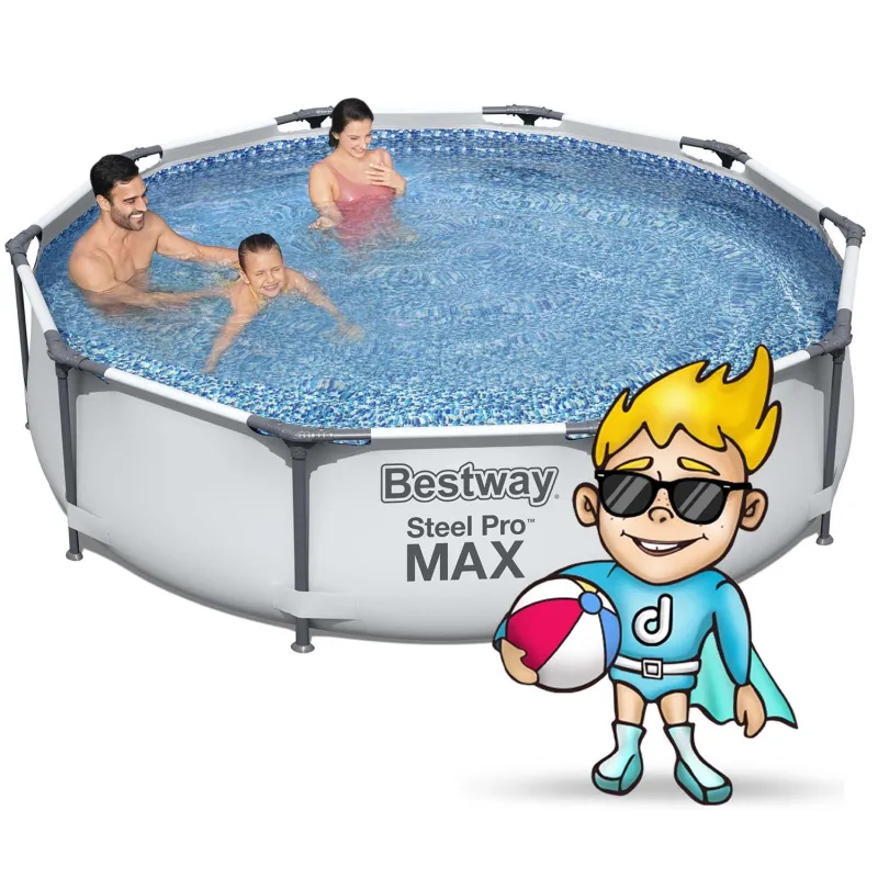 Piscina con struttura 305 x 76 cm, design elegante, perfetta per il giardino