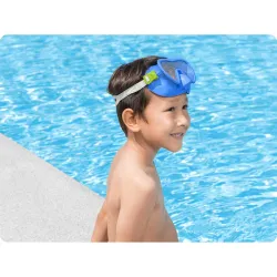 Maschera da nuoto blu alla moda, perfetta per attività in piscina e in spiaggia