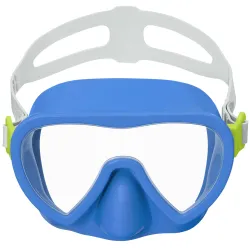 Maschera da nuoto blu con vestibilità comoda, perfetta per bambini e principianti
