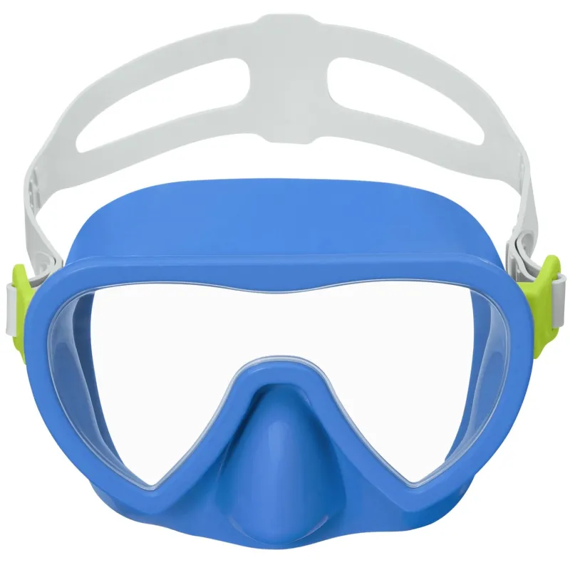 Maschera da nuoto blu con vestibilità comoda, perfetta per bambini e principianti
