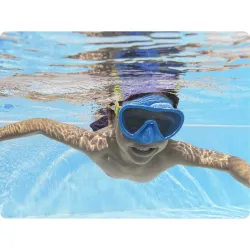 Maschera da nuoto blu, perfetta per imparare a nuotare in piscina