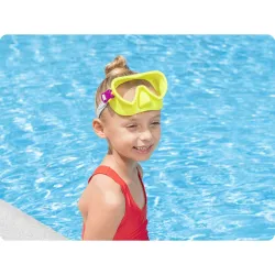 Maschera da nuoto gialla alla moda, perfetta per piscina o spiaggia