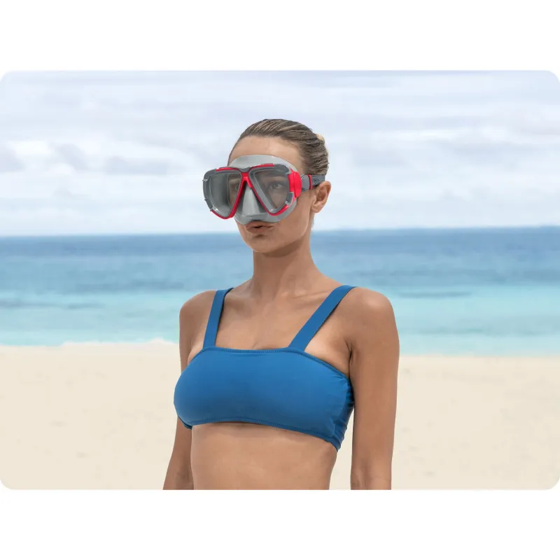 Maschera da nuoto rossa Bestway 22052, elegante e funzionale per nuotare