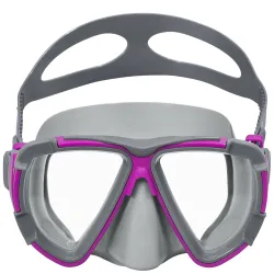 Maschera da nuoto viola realizzata con materiali di alta qualità per il comfort