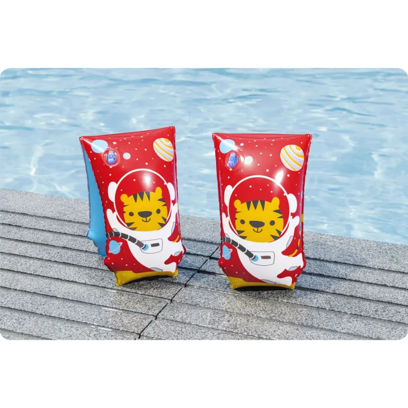 Braccioli per bambini gialli con design di tigre