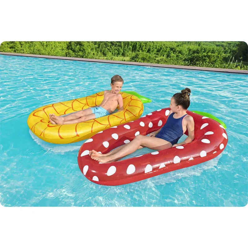 Materasso gonfiabile fragola Bestway 43644 per divertirsi in giardino o in piscina