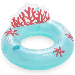Coral Bliss Bestway 43730 Anello Nuoto con Schienale 107 x 113 cm