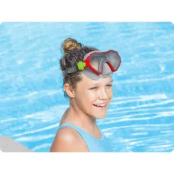 Maschera da nuoto rossa alla moda, ottima per la piscina