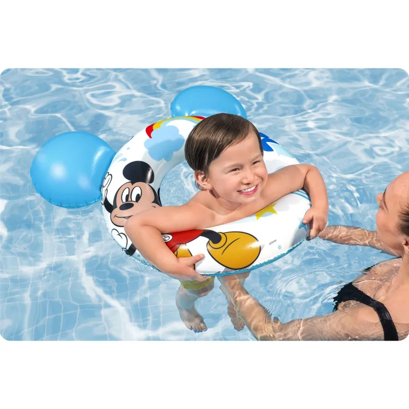 Ciambella da nuoto Mickey, 76 cm, sicura per i bambini in acqua