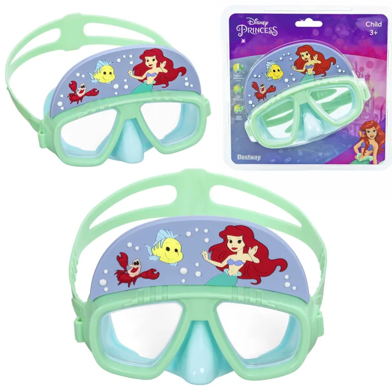 Maschera da nuoto Ariel per bambini Bestway 9103D, giocattolo acquatico colorato