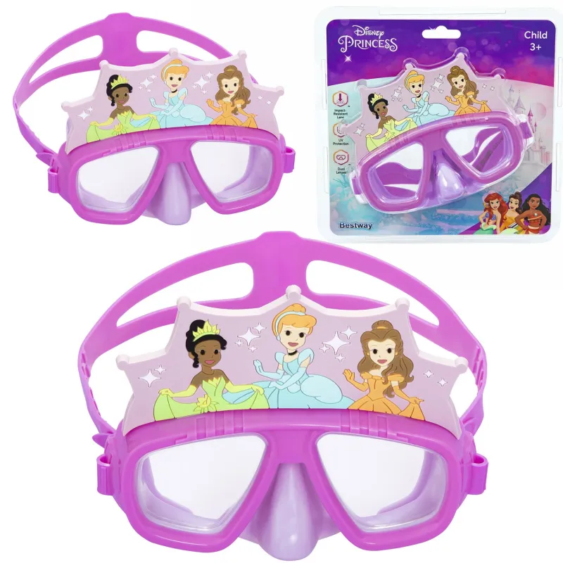 Maschera da nuoto per bambini a tema principessa, gioco acquatico Bestway 9102X
