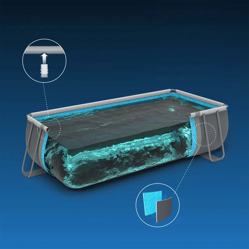Ideale piscina da giardino 549 x 274 x 122 cm per il relax