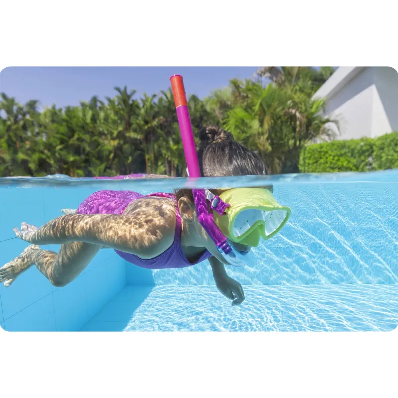 Set di immersione giallo intenso, eccellente per attività in spiaggia e divertimento