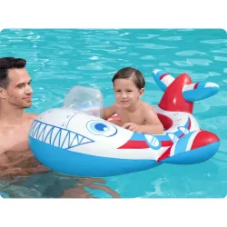 Materasso da spiaggia blu, perfetto per il relax in acqua
