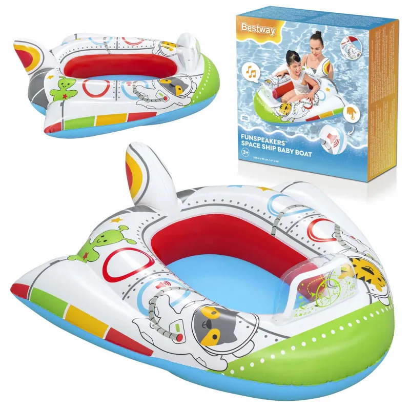 Gonfiabile da spiaggia a forma di astronave 104 x 99 cm, perfetto per il divertimento estivo