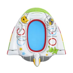Flottante astronave colorata per la spiaggia, perfetta per i giochi estivi