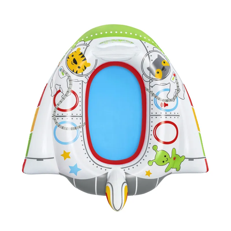 Flottante astronave colorata per la spiaggia, perfetta per i giochi estivi