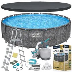 Piscina fuori terra con struttura in acciaio 549 x 132 cm 11in1 Bestway 561KC
