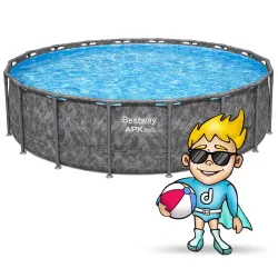 Design elegante per piscina 549 x 132 cm, perfetta per esterni