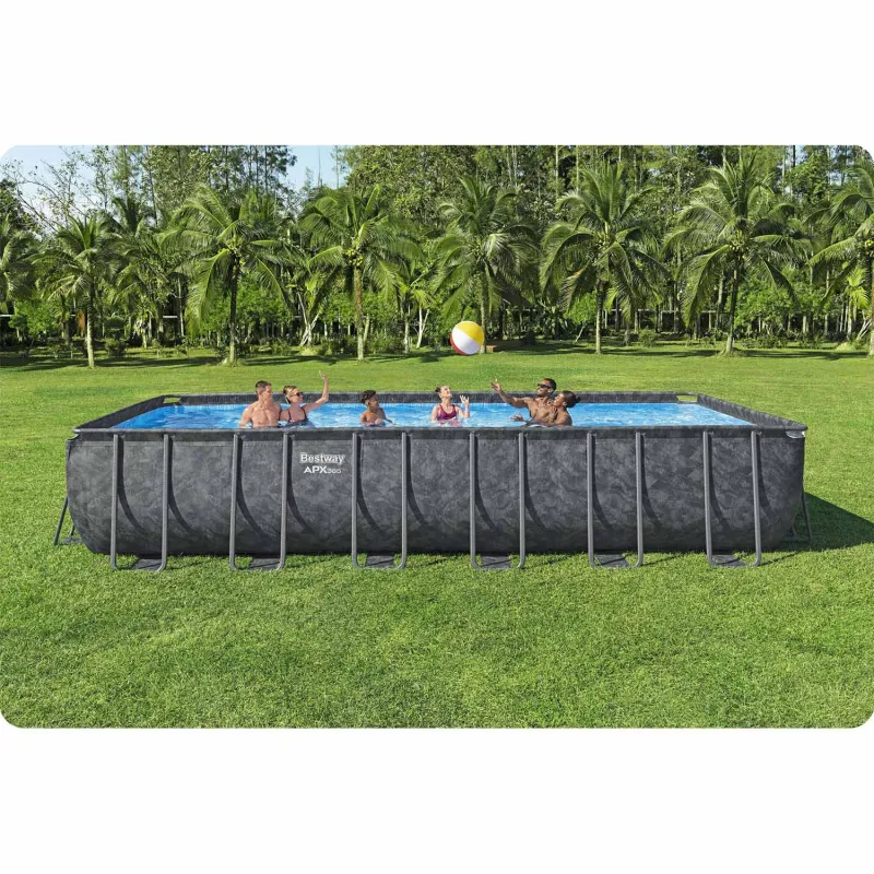 Piscina da giardino blu, perfetta per il relax estivo e il divertimento in famiglia