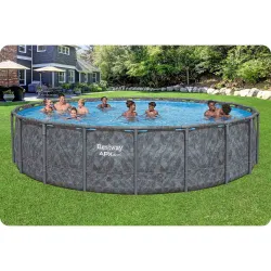 Ampio piscina da giardino 610x132 cm, perfetto per feste estive