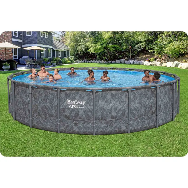 Ampio piscina da giardino 610x132 cm, perfetto per feste estive