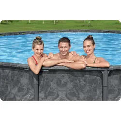 Piscina da giardino 610x132 cm, ottimo per rilassarsi all'aperto d'estate