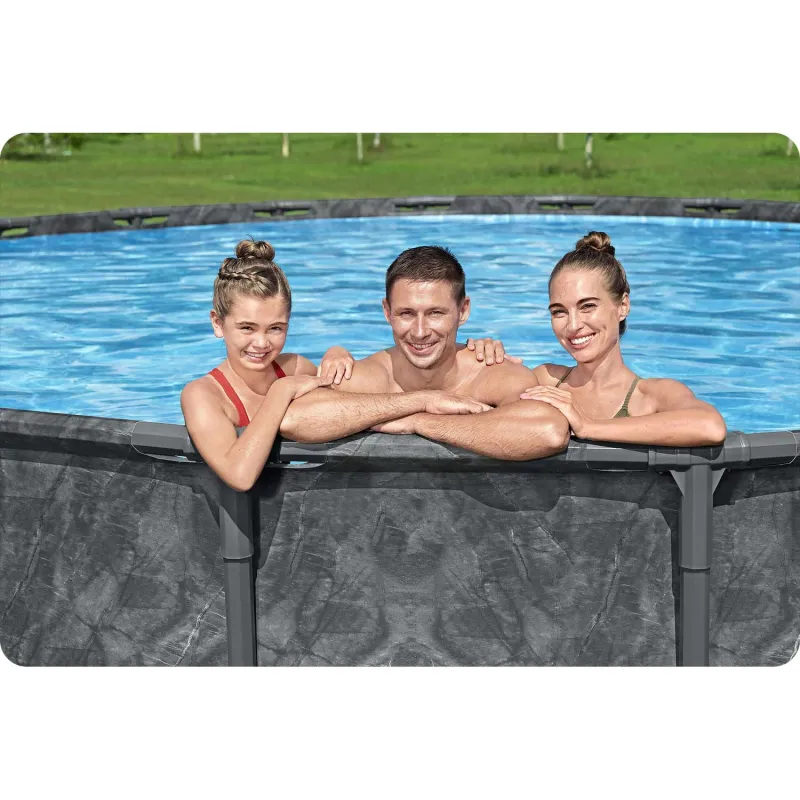 Piscina da giardino 610x132 cm, ottimo per rilassarsi all'aperto d'estate