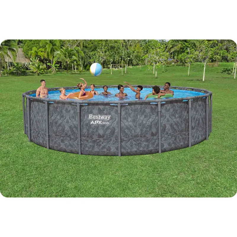 Piscina da giardino 610x132 cm, ideale per divertirsi in famiglia